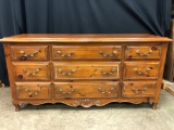 Ethan Allen Pine, Triple Dresser, It has some scratching from years of use.