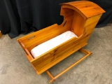 Hand Made Childs/Doll, Wood Cradle