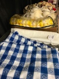Group W/Table Cloths, Afghan, Doilies, & Similar