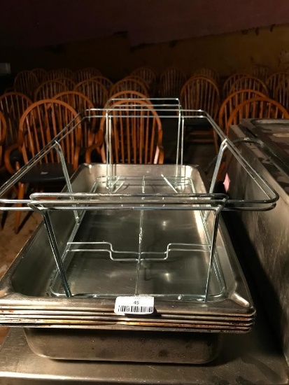 (5) Stainless Steel Trays + Wire Rack