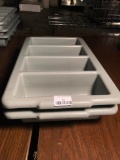 (2) 4-Section Silverware Holders