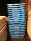 (18) Blue Plastic Tubs