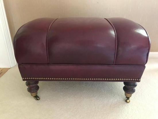 Whittemore-Sherrill Leather Ottoman On Legs