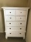 Wooden 5-Drawer Chest In White