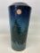 Contemporary Pottery Vase W/Hand Painted Pine Trees At Night