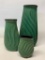 Set Of (3) Matching Pottery Vases In Swirl Pattern