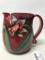 Contemporary Pottery Pitcher W/ Hand Painted Daffodil Signed Parsley