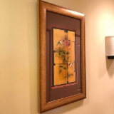 Contemporary Framed Johnny Lung '05 Print W/Hummingbirds