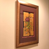 Contemporary Framed Johnny Lung '05 Print W/Hummingbirds