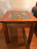 Very Unusual End Table W/3-D Nature Scene