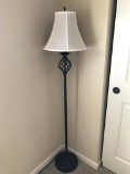 Contemporary Iron Floor Lamp W/Cloth Shade