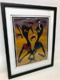 Framed Oil On Canvas Of Native Dancers Is Artist Signed