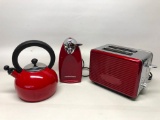 Kitchen Counter Appliances In Red