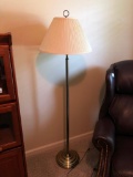 Contemporary Metal Floor Lamp W/Cloth Shade