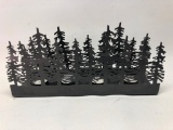 Laser Cut Candle Holder W/Pine Trees