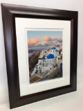 Framed & Matted Photograph Of Santorini, Greece By Olson