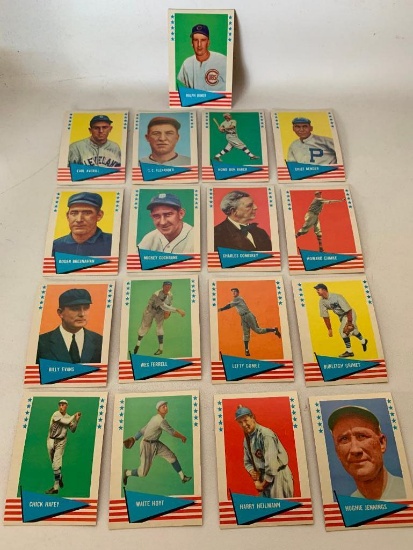 (12) 1961 Fleer Baseball Greats Cards