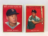 (2) 1961 Topps MVP-American League-Fox & Jensen