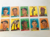 (10) 1958 Topps Baseball Cards