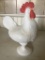 Vintage Milk Glass Covered Rooster