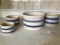 Nest Of (4) Stoneware Crocks W/Blue Bands