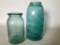 Antique Aqua Canning Jars