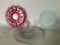 Group W/Glass Plates & Snack Tray