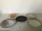 (4) Hand Painted & Amethyst Plates