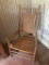 Antique Rocker W/Caned Seat & Back