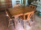 Vintage Maple Table & (6) Chairs
