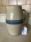 Antique Stoneware Milk Pitcher W/Wide Blue Band
