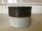 Stoneware Brown & White Crock