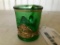 Green Souvenir Glass Etched 