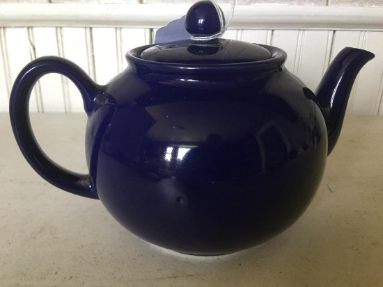 "Pristine, England" Cobalt Blue Teapot
