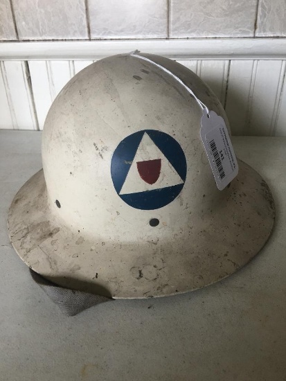 Civil Defense Bomb Shelter Helmet W/Liner