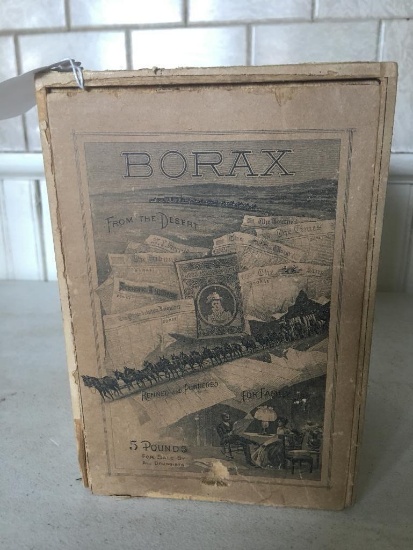 "Borax Powder" Box W/Lid & All Labels