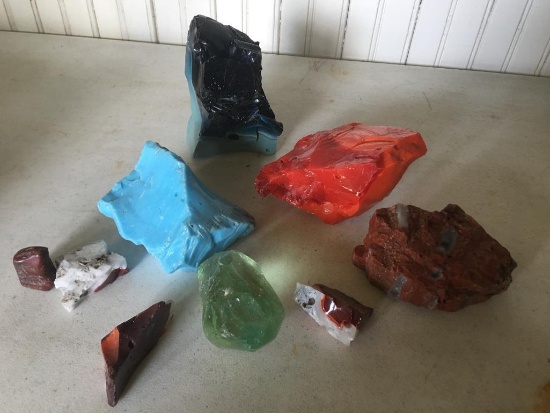 Basket Of Slag Glass