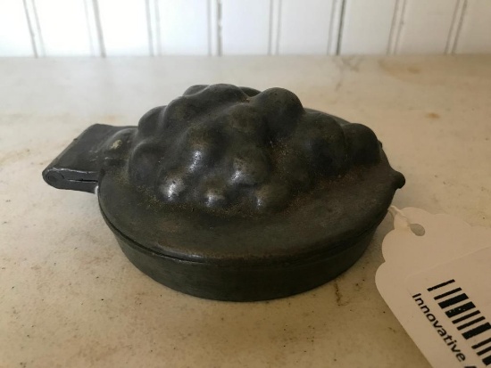 Pewter Ice Cream Mold W/"Grapes" Design