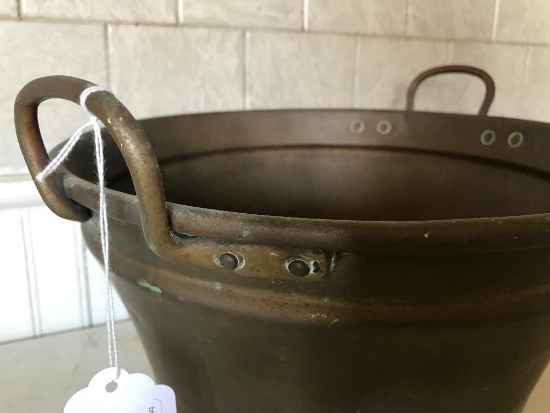 Antique Brass Bucket W/Handles