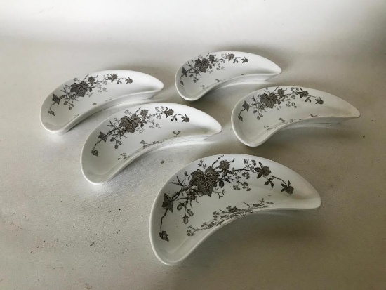 (5) J & G Meakin Ironstone Transfer Bone Dishes