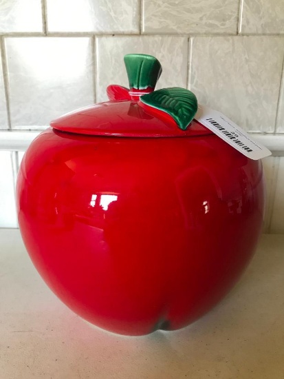 Vintage Ceramic "Apple" Cookie Jar