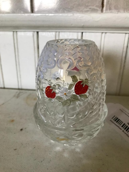 Signed Fenton Fairy Lamp