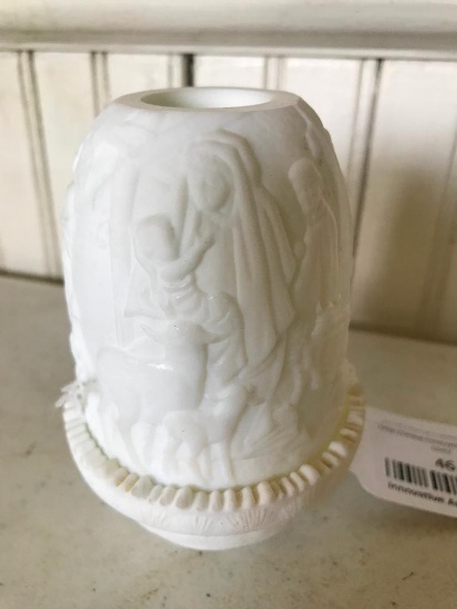 Fenton Nativity Fairy Lamp