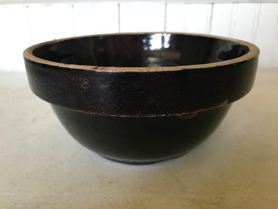 Brown Stoneware Mixing Bowl