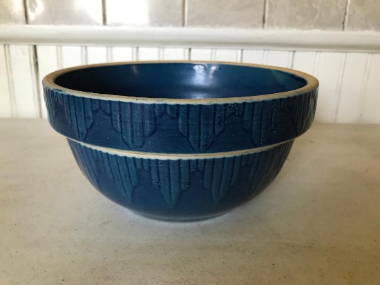 Blue Stoneware Mixing Bowl