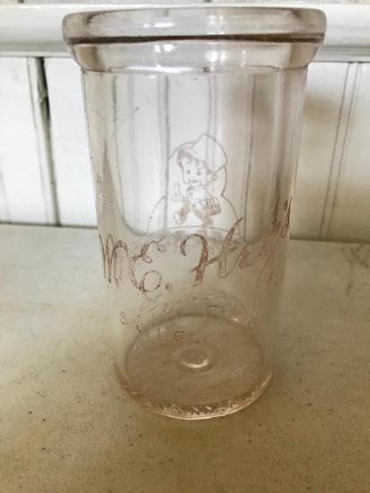 Local Dairy! "W.E. Heys Dairy" Glass Container