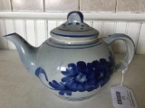 Gray & Blue Pottery Teapot