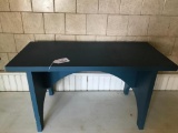 Contemporary Blue Bench