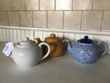 Group Of (3) Teapots