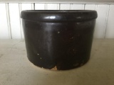 Brown Stoneware Crock Bowl